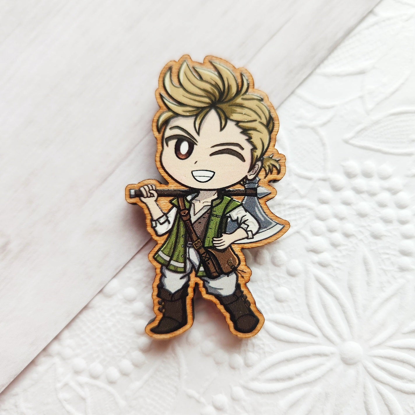 Octopath Traveler 1 Wood Pins/Magnets