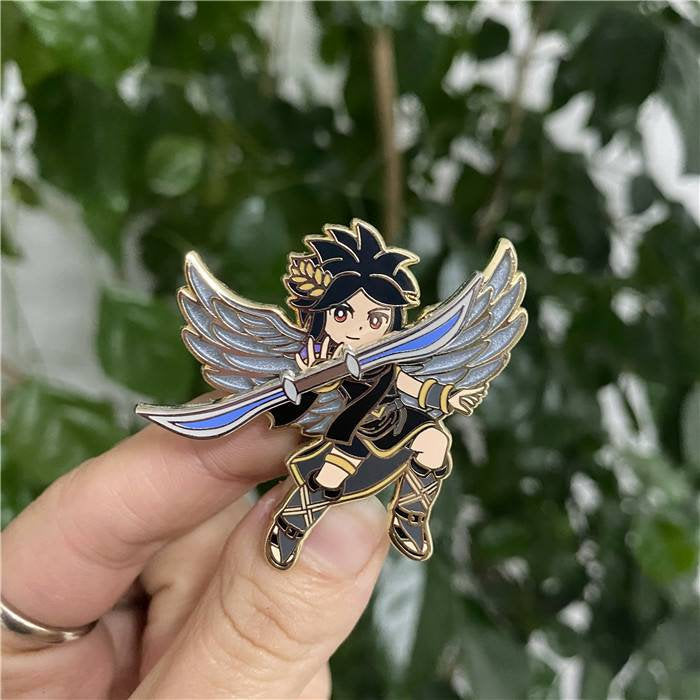 Little Angel Pearlescent Spinning Enamel Pin