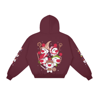 Moogle Party Zip-Up Tapered Hoodie