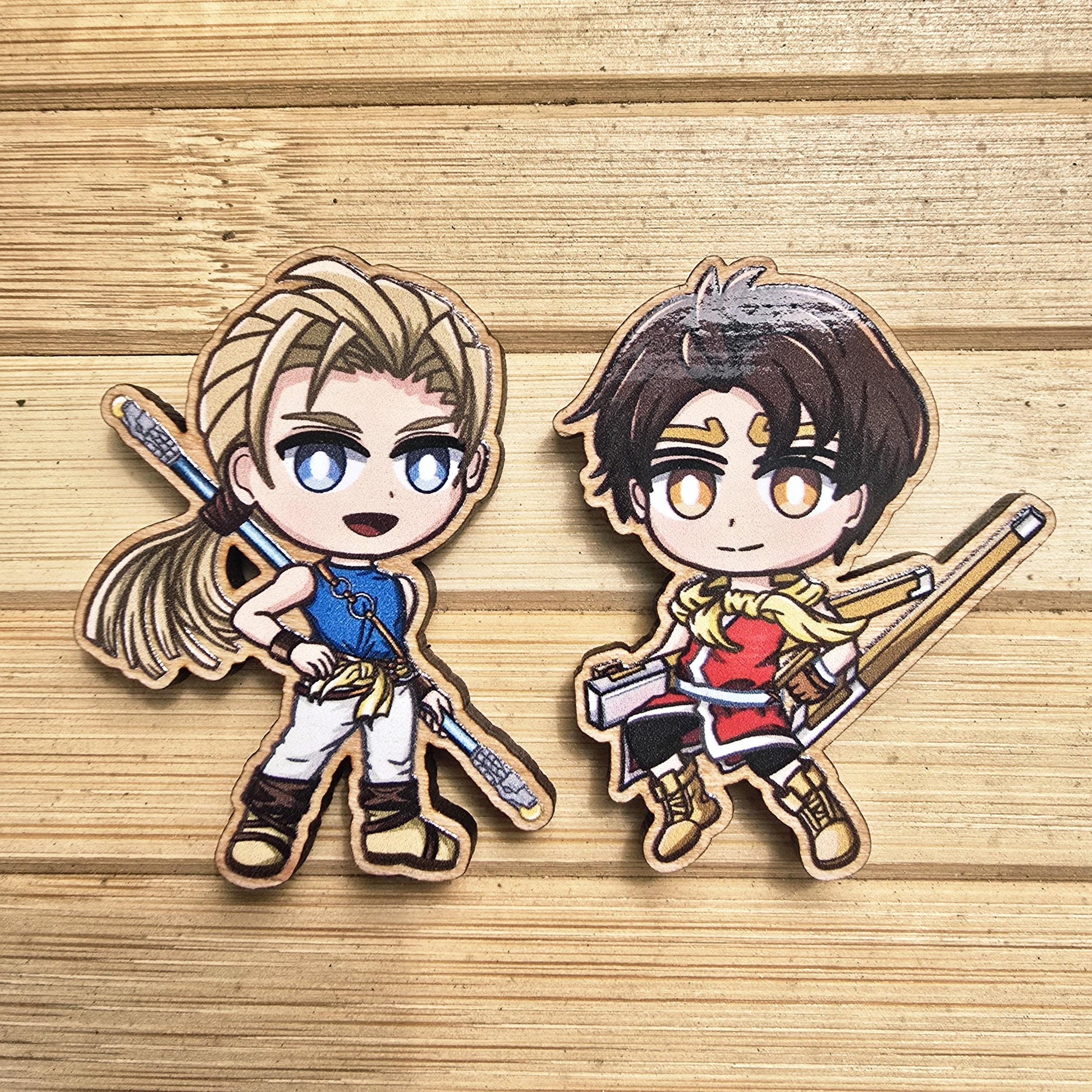Suikoden II Wood Pin / Magnet
