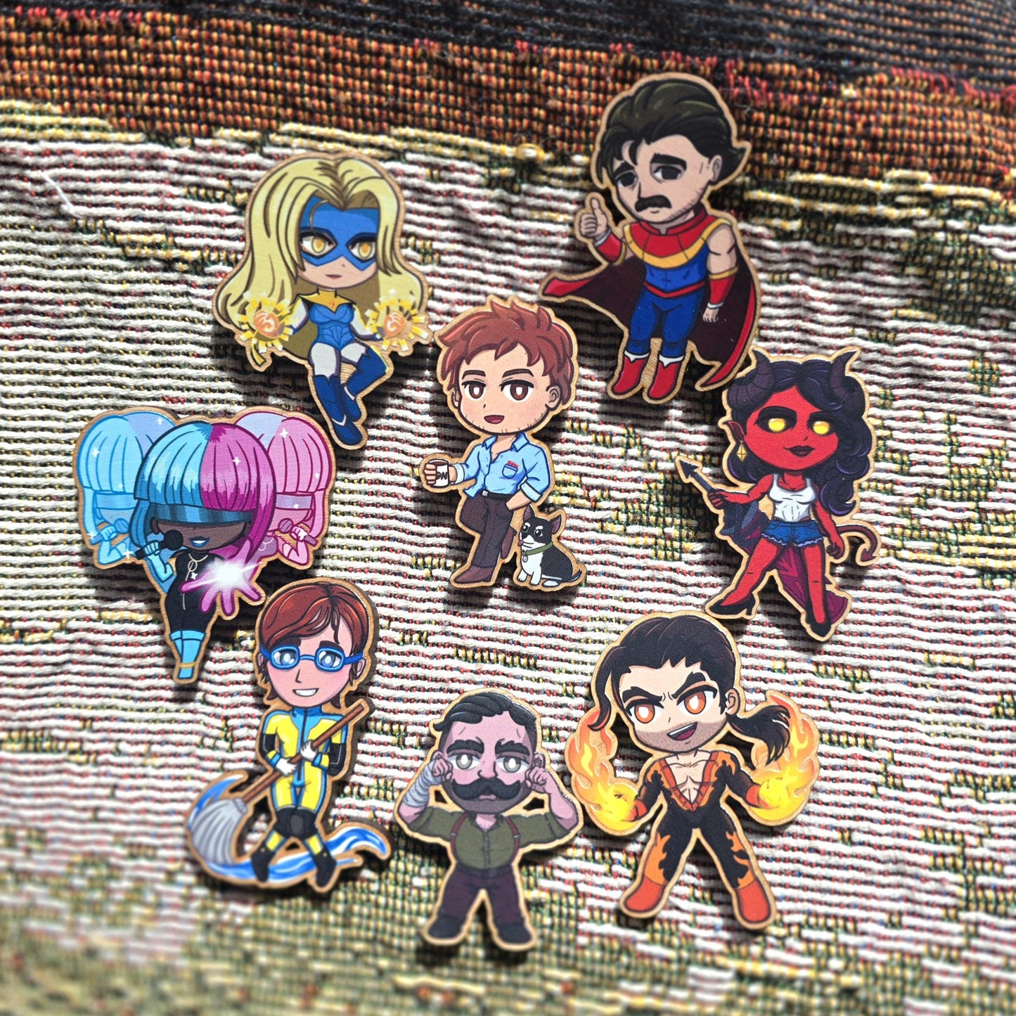 Dispatch Z-Team Wood Pins / Magnets