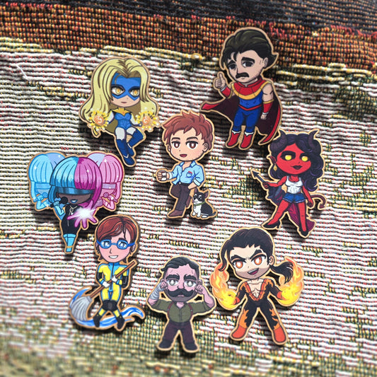 Dispatch Z-Team Wood Pins / Magnets