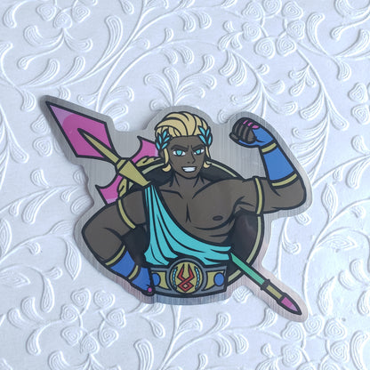 Hades Brushed Metal Stickers