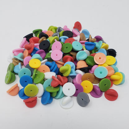Round Rubber Pin Backs