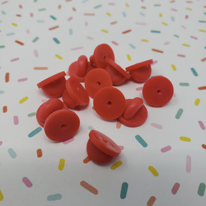 Round Rubber Pin Backs