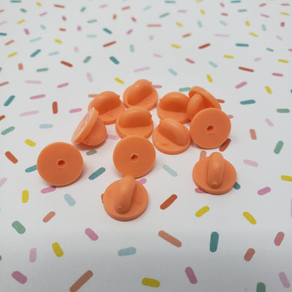 Round Rubber Pin Backs