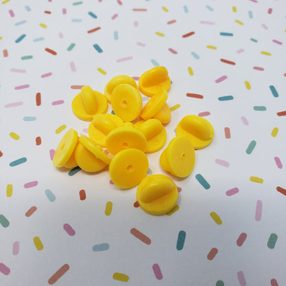 Round Rubber Pin Backs