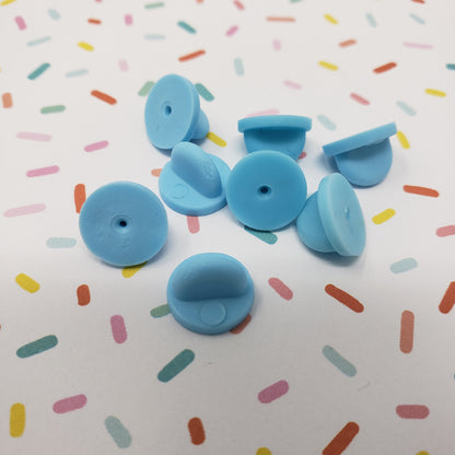 Round Rubber Pin Backs