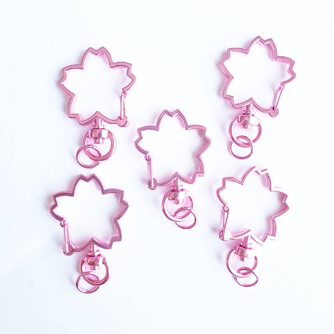Pink Flower Charm Clasp